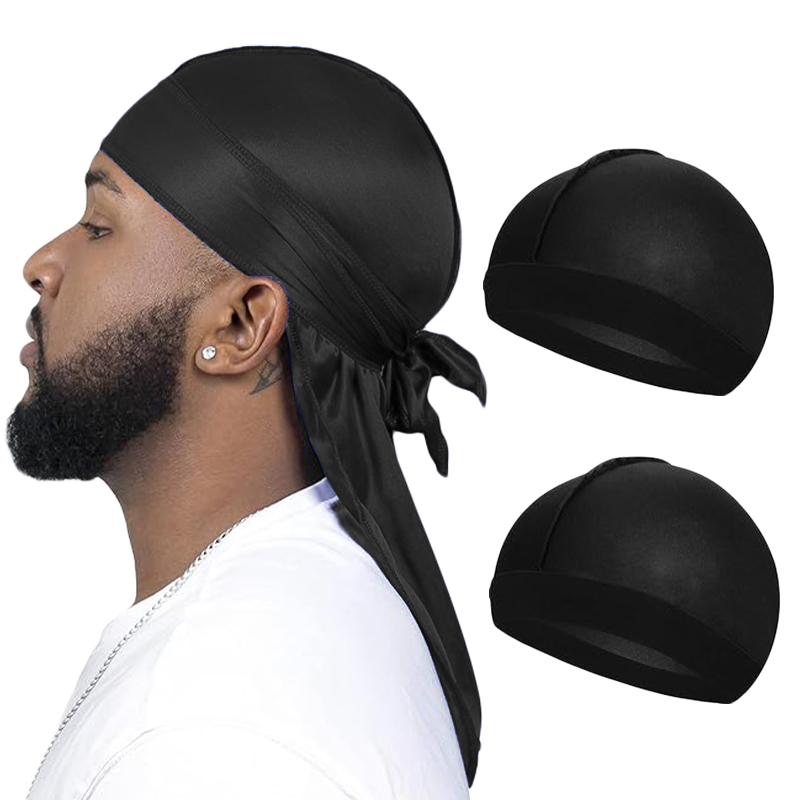 Bandana Doo Rag - 3 unids/lote larga y sedosa Durag