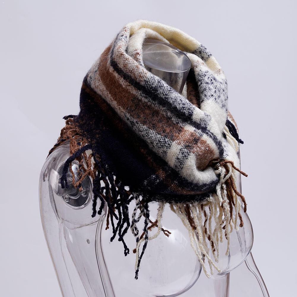 Pashmina Wrap Large - Bufanda gruesa y suave con borlas,