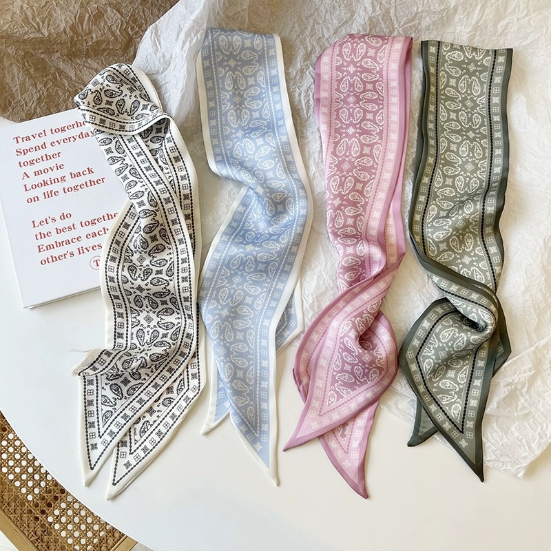 Ascot Neck Scarf - Conjunto de bufanda de satén de