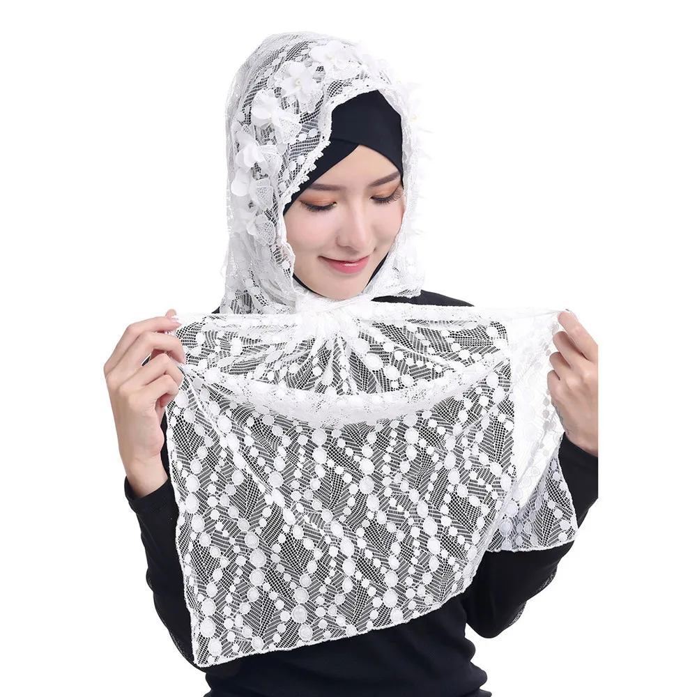 Stole Wedding Shawl - Bufanda de encaje transpirable de Color