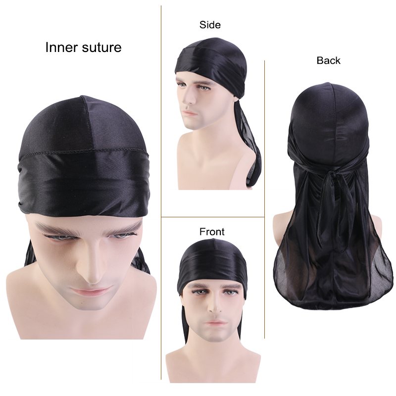 3 unids/lote larga y sedosa Du - Bandana Doo Rag reseña y precio