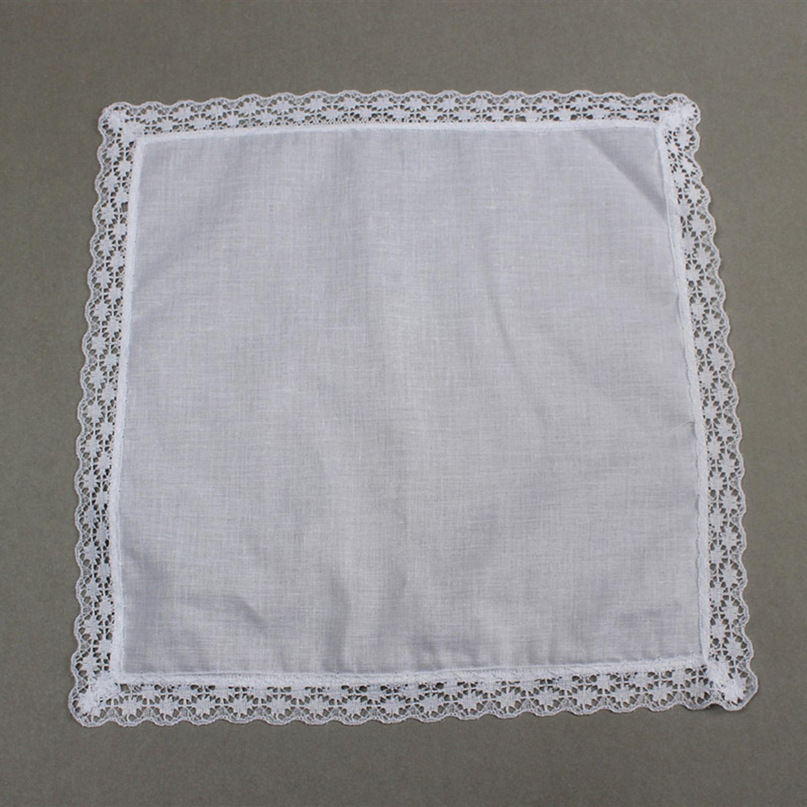 6 pañuelos de encaje blanco pu - Handkerchief Cotton Men reseña y precio