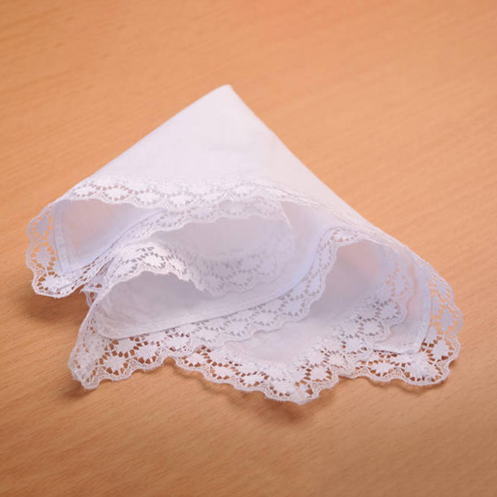 6 pañuelos de encaje blanco pu - Handkerchief Cotton Men reseña y precio