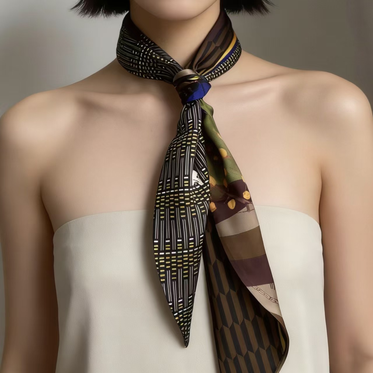 Pañuelo de seda de lujo con es - Silk Neck Scarf reseña y precio